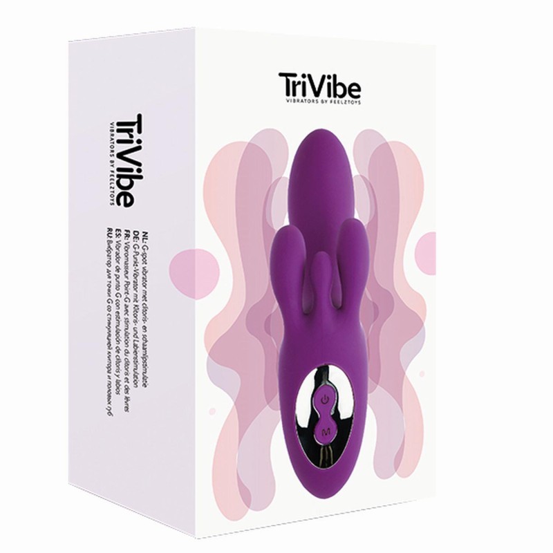 FeelzToys - TriVibe G-Spot Vibrator met Clitoris & Schaamlippen Stimulatie Paars